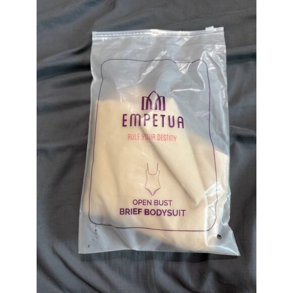 NWT Empetua XXXL Nude OPEN BUST BRIEF BODYSUIT Shapewear Adjustable Straps - Picture 8 of 9